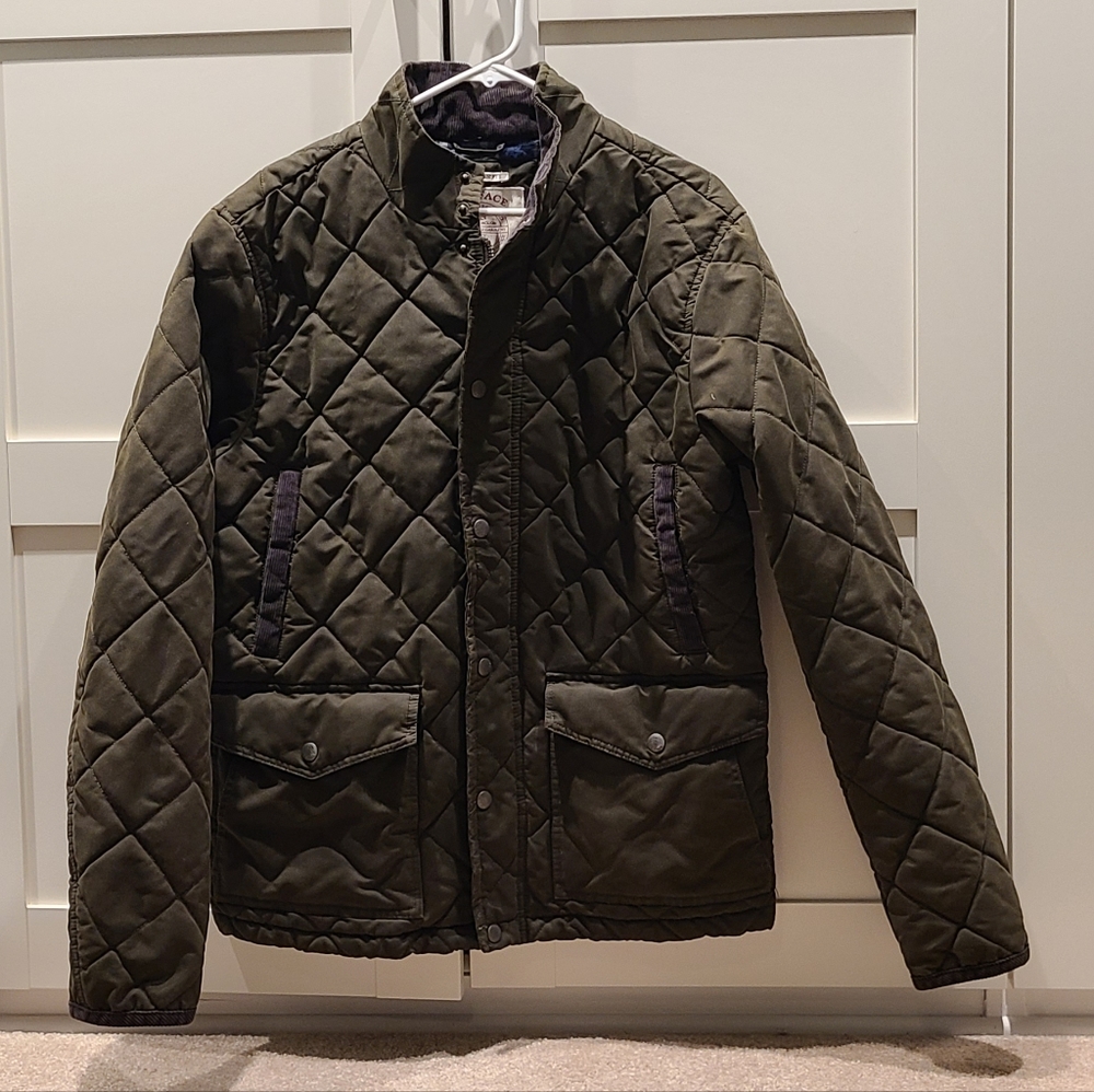 FatFace Hayle Quilted Jacket, green, size M
